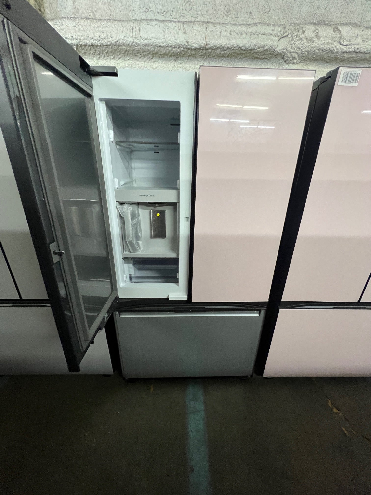 Samsung BESPOKE 24 cu. ft. Counter Depth 3-Doors Pink Top, No Bottom Panel
